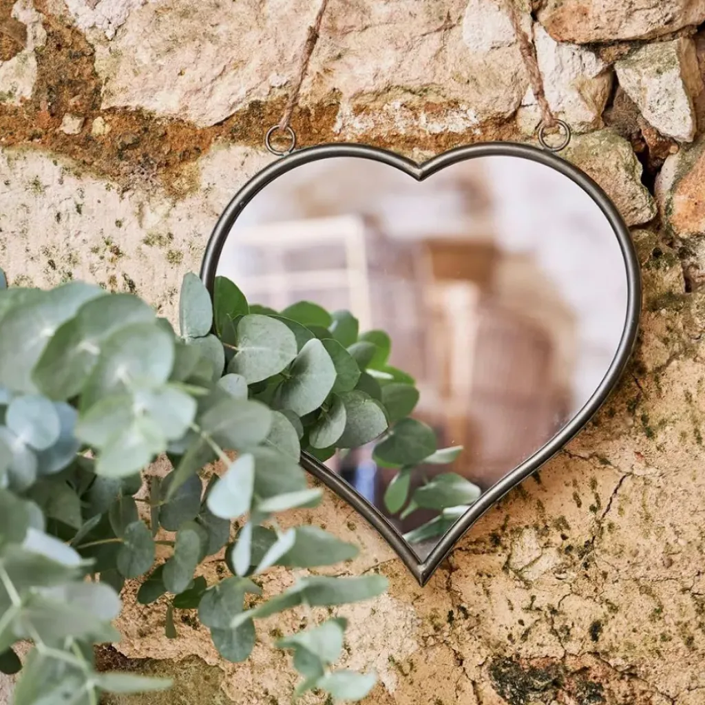 Fabrique de Styles Miroir cœur en fer et miroir - Cœur* Miroirs