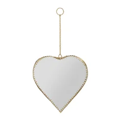 Fabrique de Styles Miroir cœur en laiton et miroir 15x16cm - Cœur* Miroirs