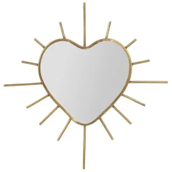 Fabrique de Styles Miroir cœur en laiton 20x20cm - Jolinio* Miroirs
