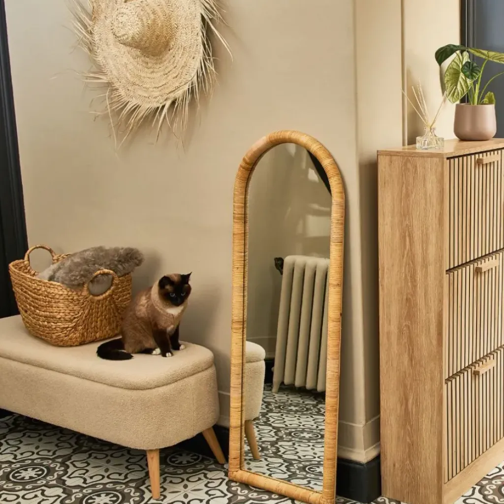 Fabrique de Styles Miroir en rotin 46x124cm - Ilena* Miroirs