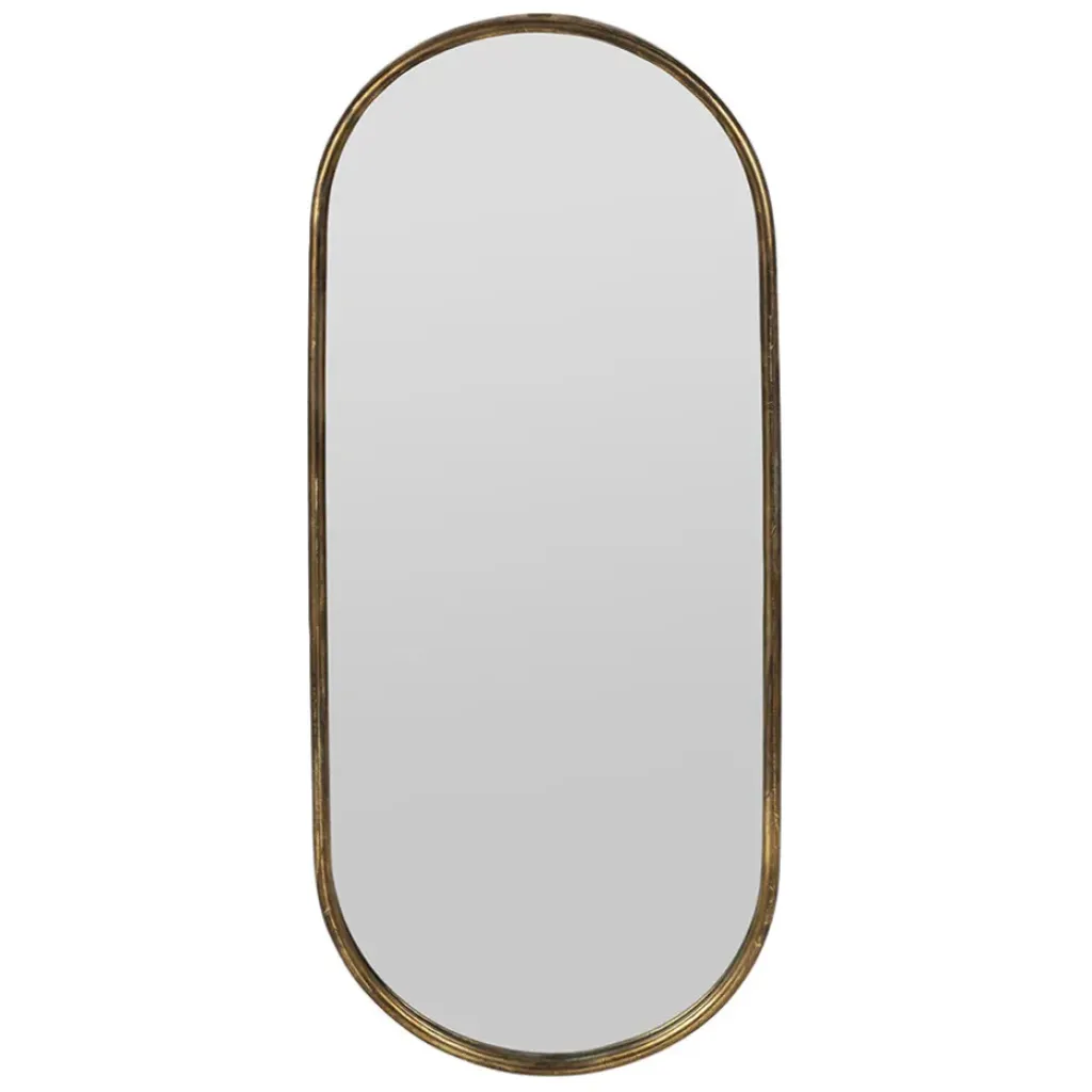 Fabrique de Styles Miroir ovale en fer 35.5x89.5cm - Aziru* Miroirs