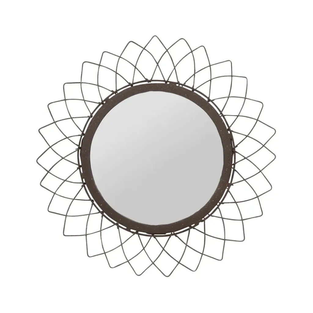 Fabrique de Styles Miroir rond en fer D32cm - Lore* Miroirs