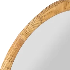 Fabrique de Styles Miroir rond en rotin d87cm - Rotin* Miroirs