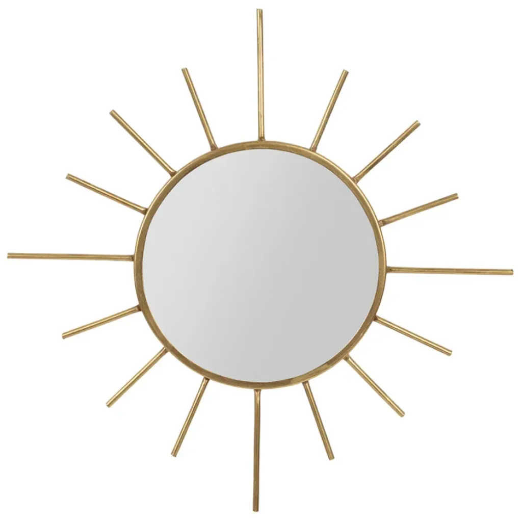 Fabrique de Styles Miroir soleil en laiton 20x20cm - Jolinio* Miroirs