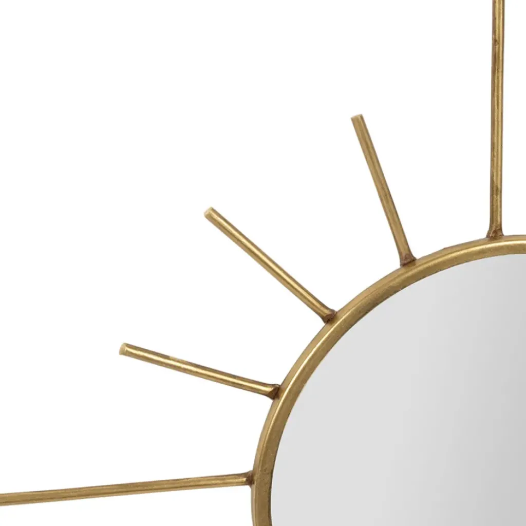 Fabrique de Styles Miroir soleil en laiton 20x20cm - Jolinio* Miroirs