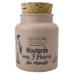 Fabrique de Styles Moutarde aux 3 poivres sauvages 130ml* Condiments Et Épices