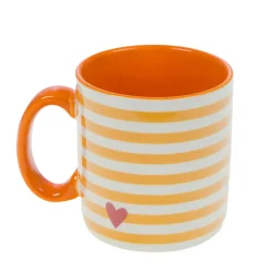 Fabrique de Styles Mug rayé rouge et blanc en porcelaine - Ella* Tasses Et Mugs