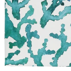 Fabrique de Styles Nappe blanc et émeraude 160x160 - estran* Nappes