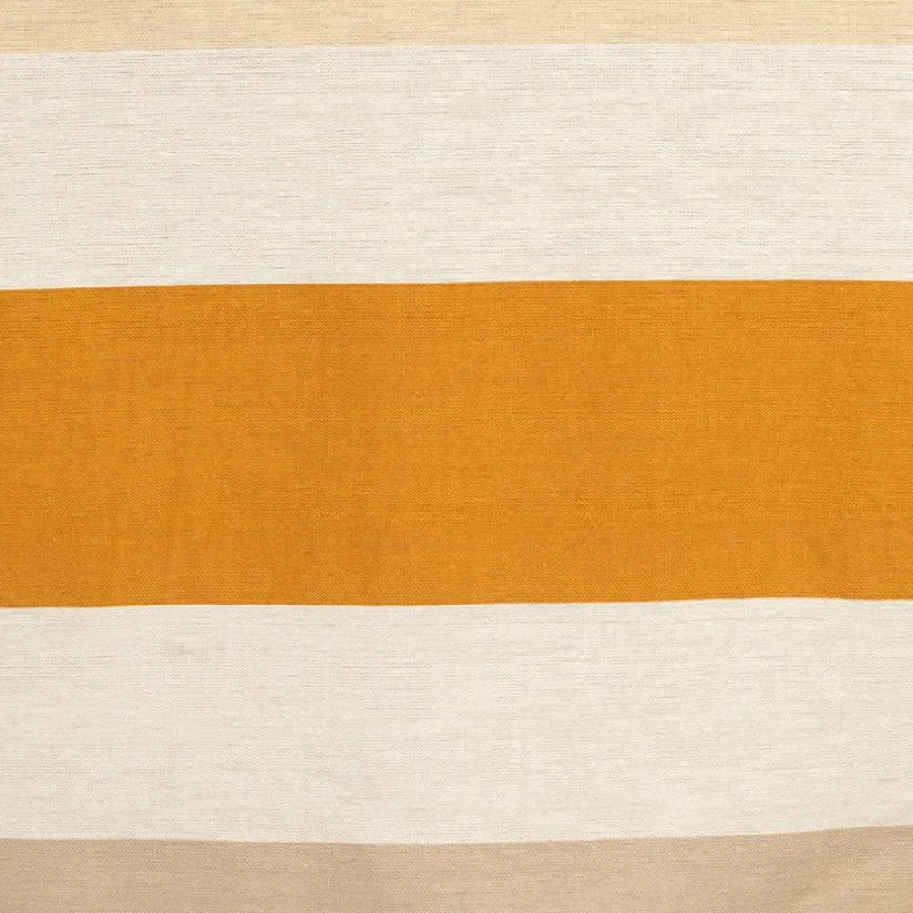 Fabrique de Styles Nappe en coton écru et orange 250x145cm - Famille* Nappes