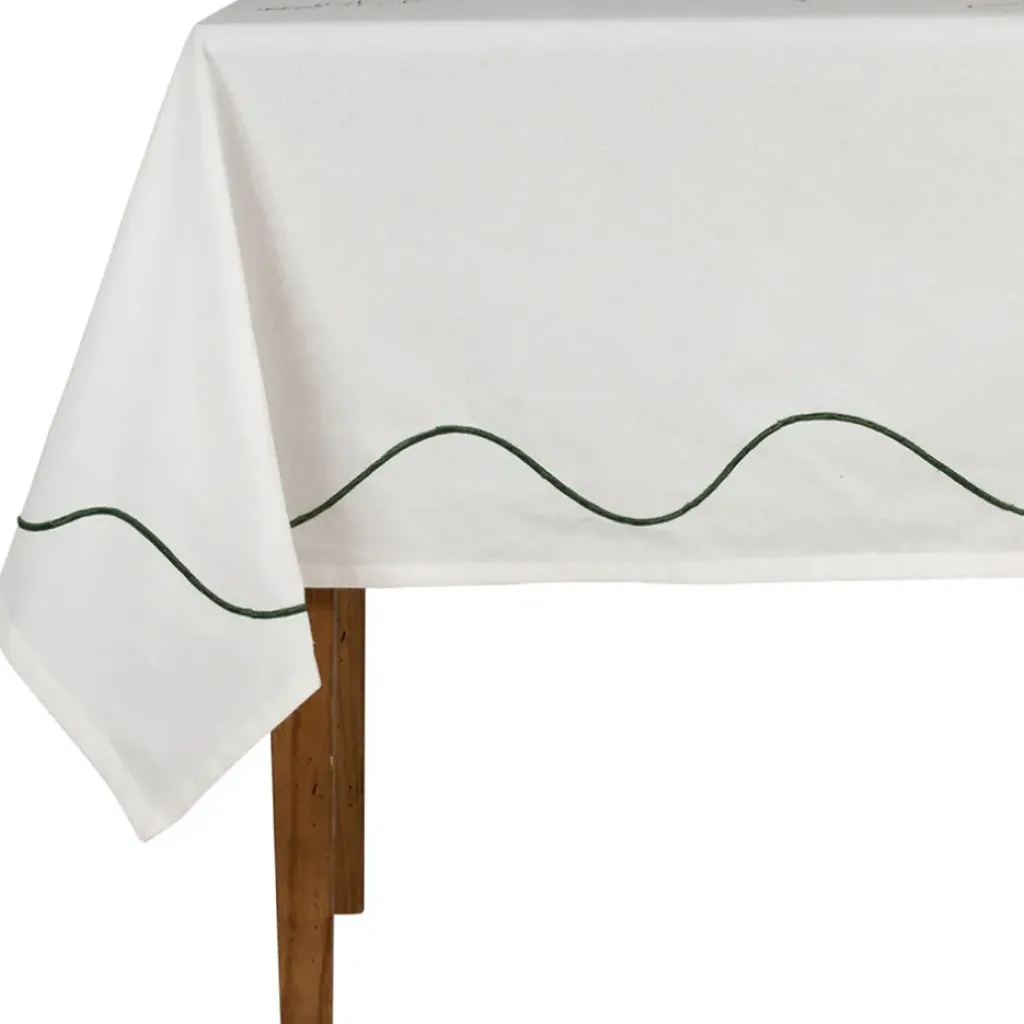 Fabrique de Styles Nappe en coton écru 250x145cm - P'tit légumes* Nappes
