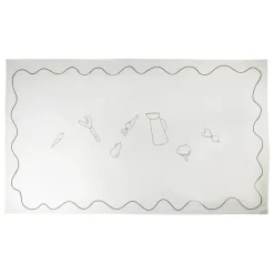 Fabrique de Styles Nappe en coton écru 250x145cm - P'tit légumes* Nappes