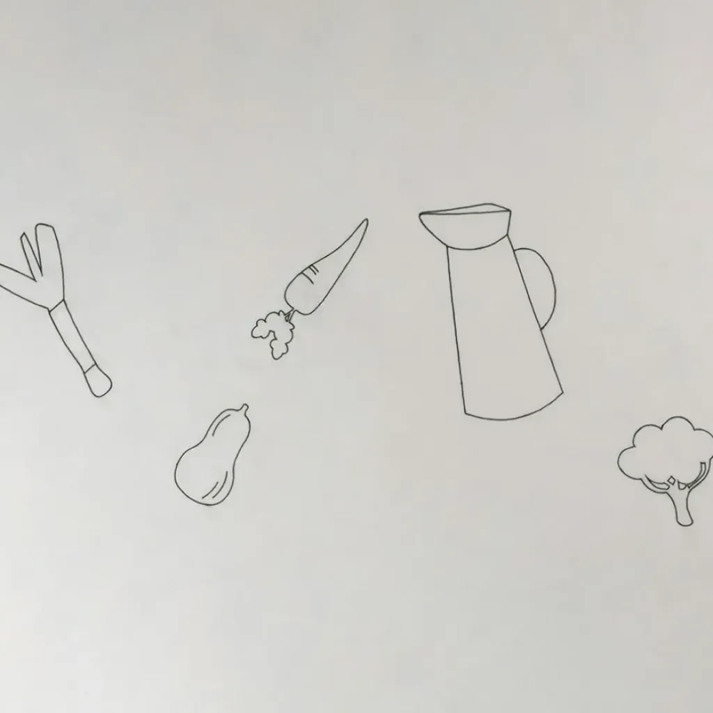 Fabrique de Styles Nappe en coton écru 250x145cm - P'tit légumes* Nappes