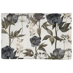 Fabrique de Styles Nappe en coton gris vert 320x160cm - Rose noire* Nappes