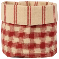 Fabrique de Styles Panière damier d15xh18cm en coton - la campagne* Paniers Et Corbeilles