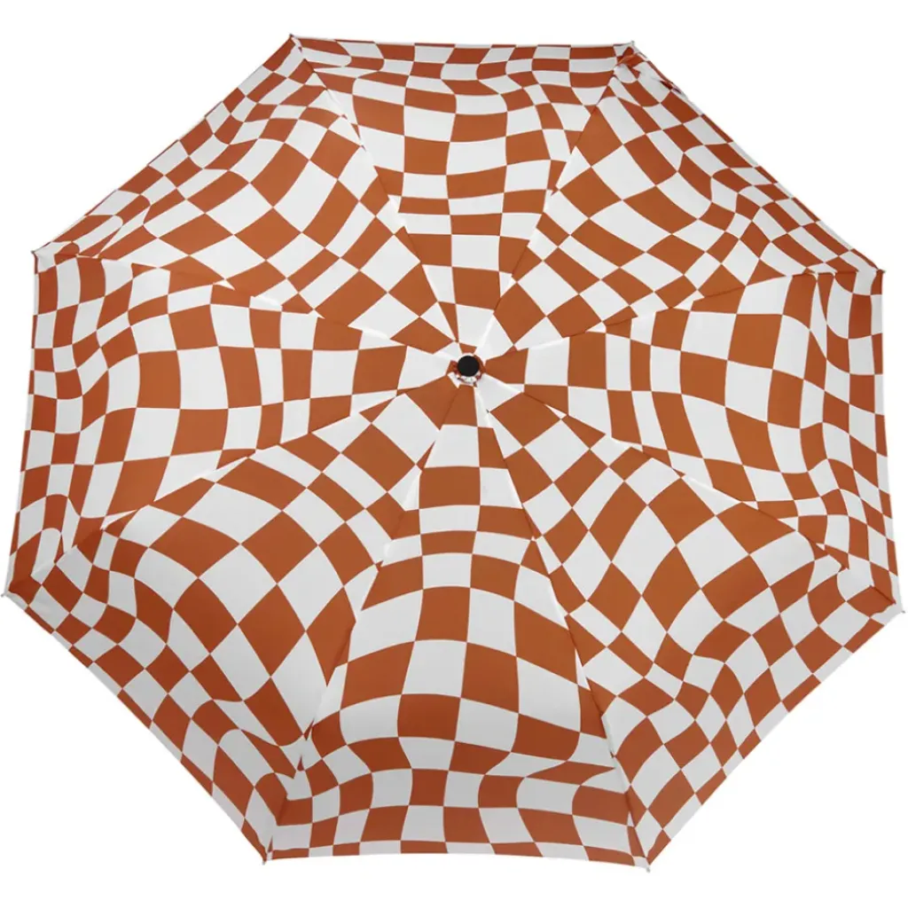 Fabrique de Styles Parapluie compact manche tête de canard peanut butter checkers* Accessoires Mode