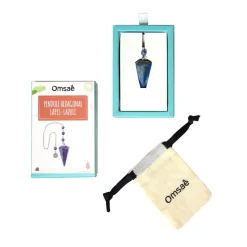 Fabrique de Styles Pendule hexagonal en lapis-lazuli et charm fleur de vie* Méditation Et Yoga