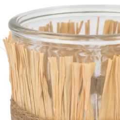 Fabrique de Styles Photophore en verre et raphia* Photophores, Bougeoirs Et Lanternes