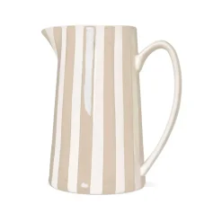 Fabrique de Styles Pichet en céramique rayé blanc et 1L* Carafes Et Pichets