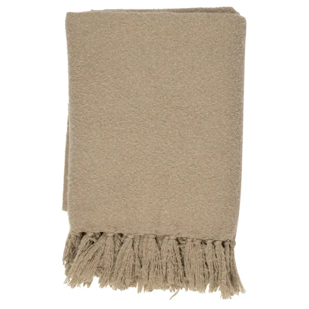 Fabrique de Styles Plaid avec franges en tissu 150x130cm - Klosen* Plaids