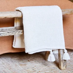 Fabrique de Styles Plaid en coton nid d'abeille 170x130cm - Beezz* Plaids