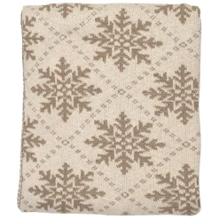 Fabrique de Styles Plaid flocon en coton 150x125cm - Noel* Plaids