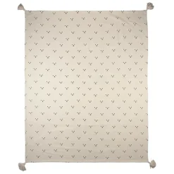 Fabrique de Styles Plaid ours en coton ecru et beige 170x130cm - Songes*Enfant Textiles