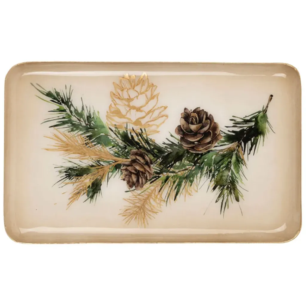 Fabrique de Styles Plateau en fer vert - Epicea* Plateaux