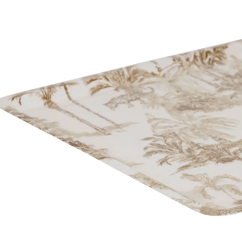 Fabrique de Styles Plateau en fer écru et palmiers 40x30cm - Mocoa* Plateaux