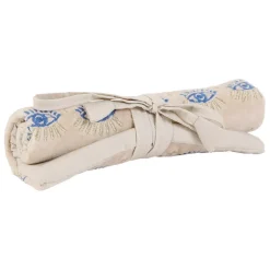 Fabrique de Styles Pochette à bijoux de voyage creme oeil en velours coton 20x24cm* Pochettes Et Housses