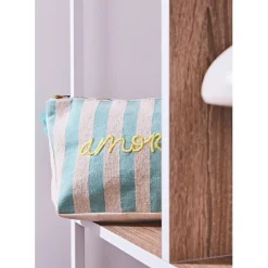 Fabrique de Styles Pochette brodée amor en coton - Medi* Pochettes Et Housses