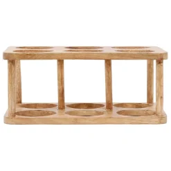 Fabrique de Styles Porte bouteille 6 socles en manguier - Grand Office* Accessoires Vin Et Cocktails