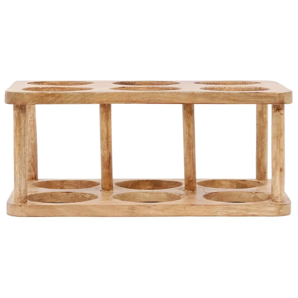 Fabrique de Styles Porte bouteille 6 socles en manguier - Grand Office* Accessoires Vin Et Cocktails