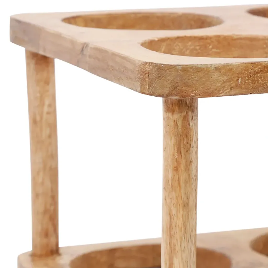 Fabrique de Styles Porte bouteille 6 socles en manguier - Grand Office* Accessoires Vin Et Cocktails