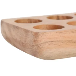 Fabrique de Styles Porte œufs 6 socles en acacia 16x10cm - Dalbert* Ustensibles De Cuisine