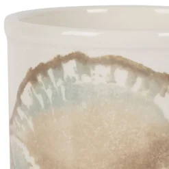 Fabrique de Styles Porte ustensiles en faïence bleu et beige - Bord De Mer* Petits Rangements