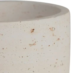 Fabrique de Styles Pot avec couvercle en ciment écru moucheté h6.5cm - Organic* Pots Et Bocaux