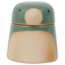 Fabrique de Styles Pot oiseau avec couvercle en grès - Calao* Pots Et Bocaux
