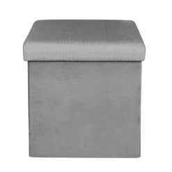 Fabrique de Styles Pouf coffre pliable en velours côtelé - Julia* Poufs Et Tabourets