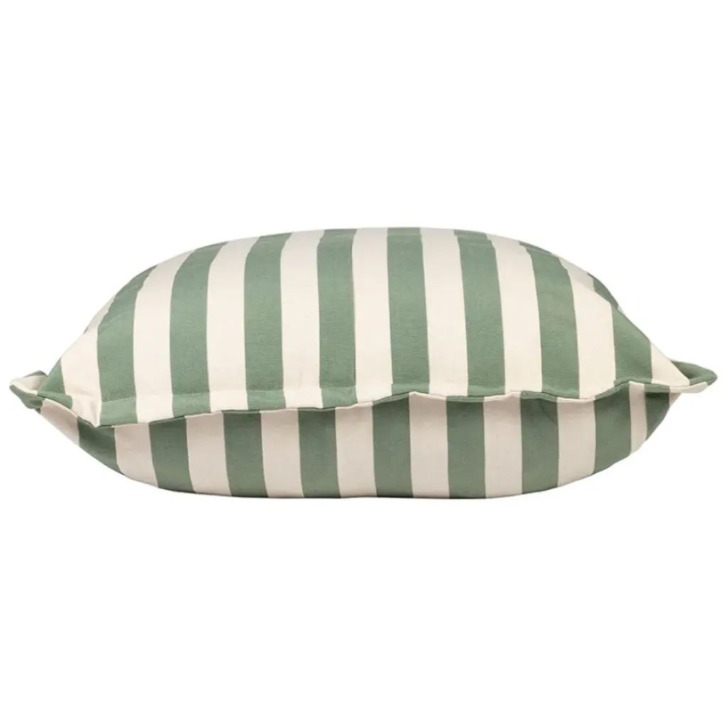 Fabrique de Styles Pouf d'extérieur en tissu rayé et écru 95x95cm - Sola*Enfant Jardin