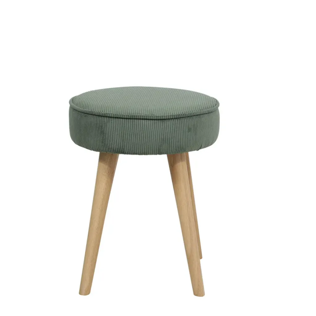 Fabrique de Styles Pouf en tissu velours côtelé - Popy* Poufs Et Tabourets