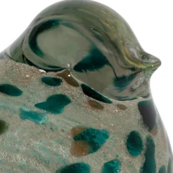 Fabrique de Styles Presse papier en verre emeraude et doré - Serin* Petits Objets Déco