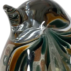 Fabrique de Styles Presse papier moineau en verre émeraude et doré - Serin* Petits Objets Déco