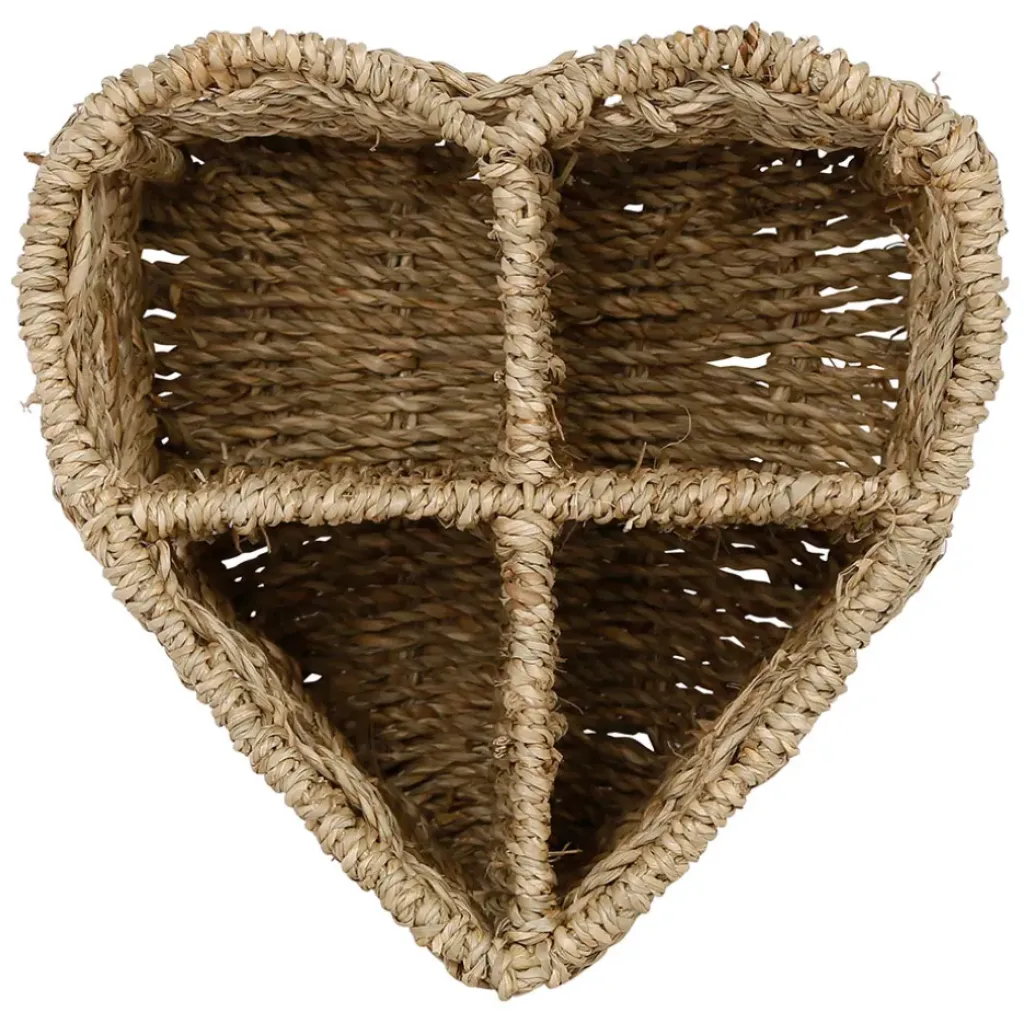 Fabrique de Styles Range couverts coeur en jonc de mer h16cm - Borneo* Petits Rangements