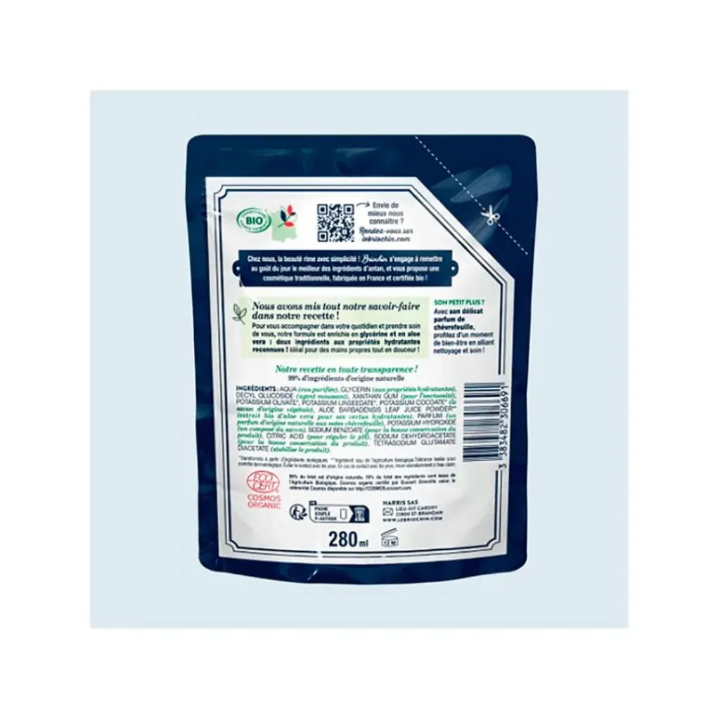 Fabrique de Styles Recharge savon liquide mains chèvrefeuille 280ml - Cosmébio* Savon Liquide