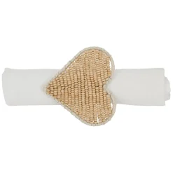 Fabrique de Styles Rond de serviette coeur en bois* Serviettes De Table