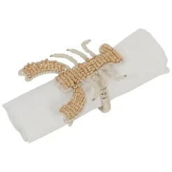 Fabrique de Styles Rond de serviette en manguier et coton - homard* Serviettes De Table