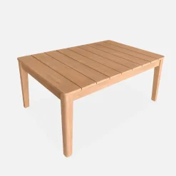 Fabrique de Styles Salon de jardin 4 places en cannage et acacia brossé et coussins beige - Olinda*Enfant Salons De Jardin|Jardin