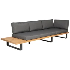 Fabrique de Styles Salon de jardin d'angle en bois 5 places anthracite et naturel - Feros*Enfant Salons De Jardin|Jardin