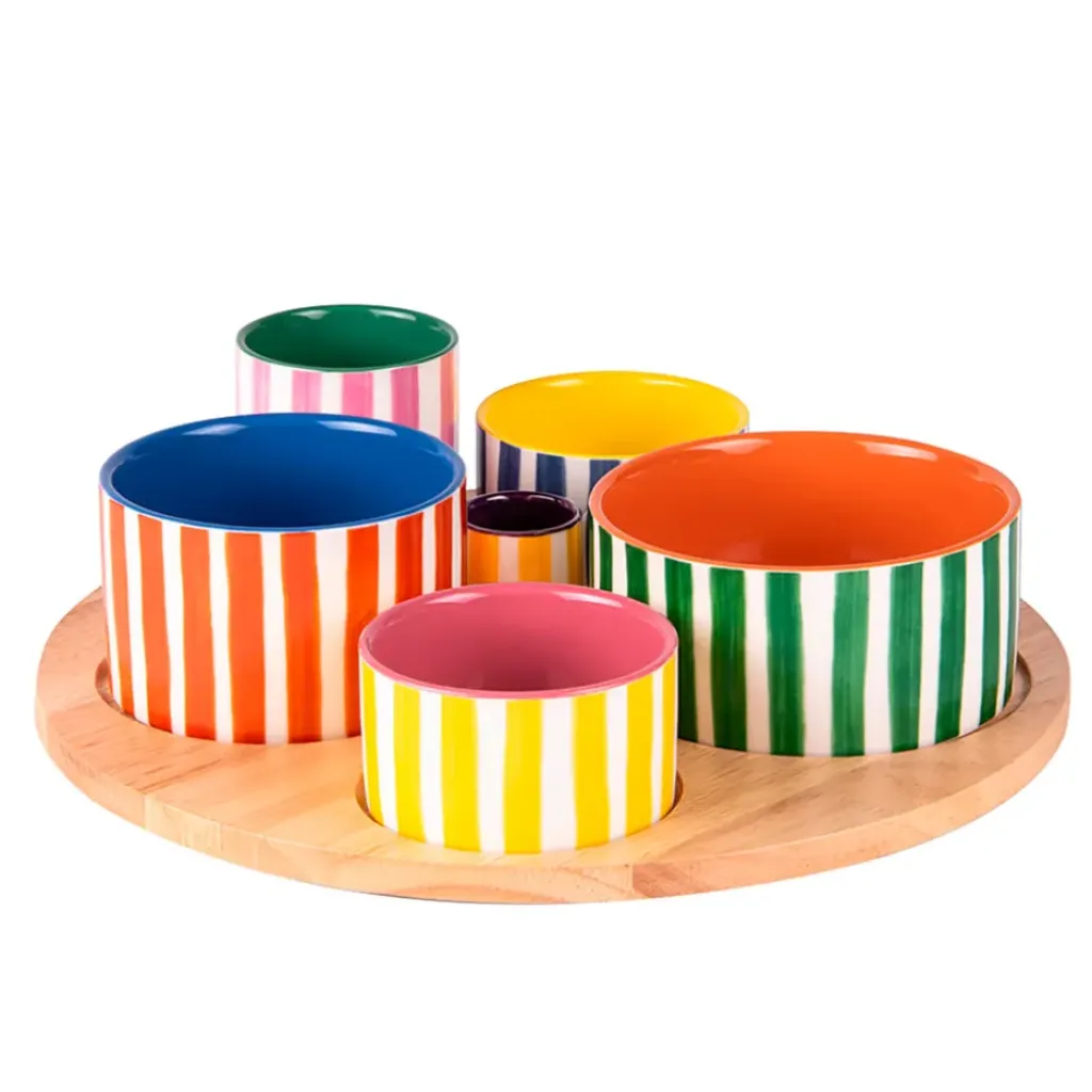 Fabrique de Styles Service aperitif 6 pièces en porcelaine - Buenos Aires* Bols Et Coupelles