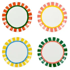 Fabrique de Styles Set de 4 assiettes plates en porcelaine d27cm - Dolce Vita* Assiettes
